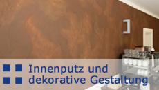 Innenputz und dekorative Gestaltung